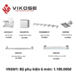 Bộ phụ kiện phòng tắm 6 món VK6M1NEW