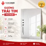Gương trơn đính trái tim VIKOSE VKG582B (50x70)